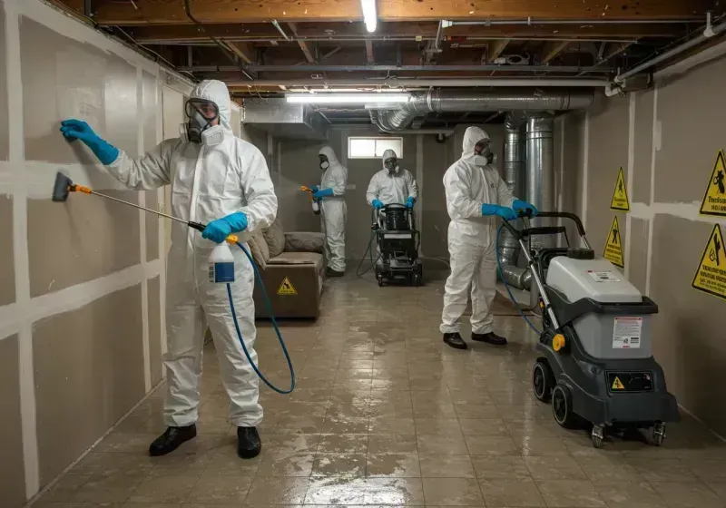 Basement Moisture Removal and Structural Drying process in Harrison, NE